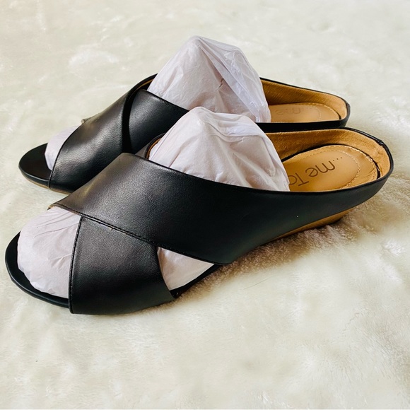 Leather Strap Wedge Black - Picture 4 of 7